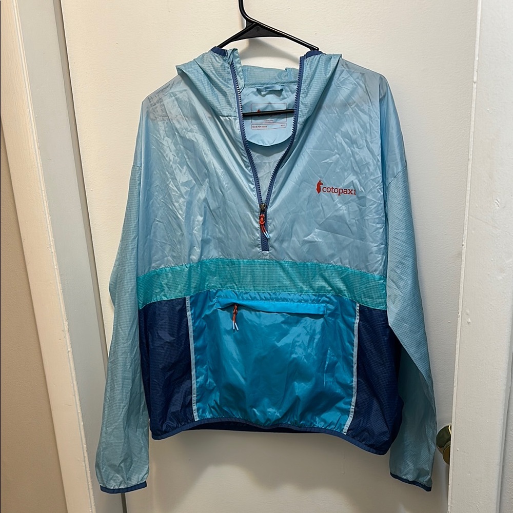 Cotopaxi Light Blue and Navy Windbreaker